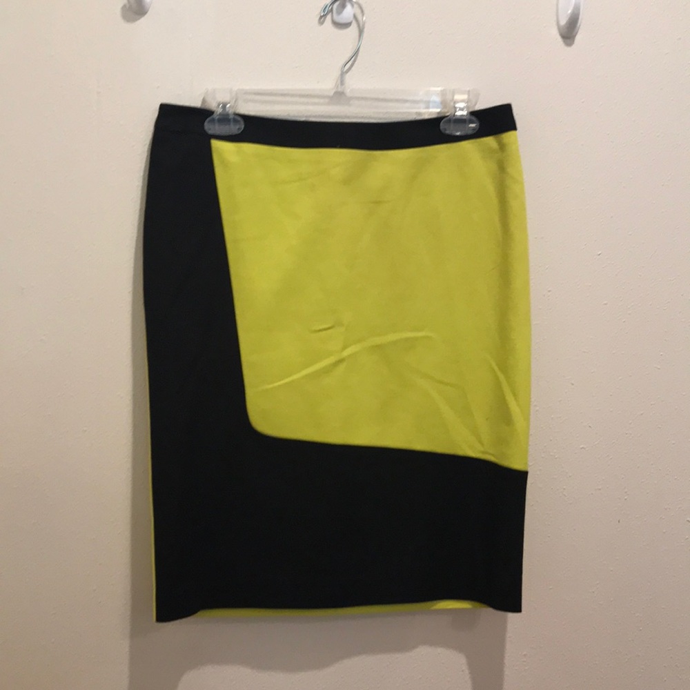 Lime and black pencil skirt - G041